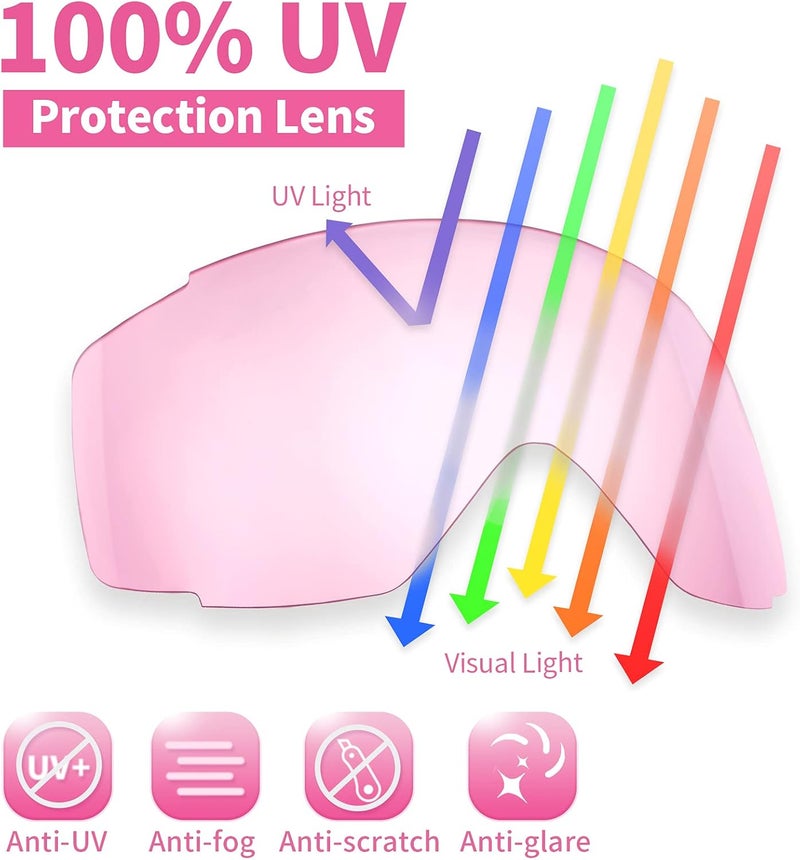 Freela Kids Ski Snowboard Goggles for Toddler(3-14) Youth Anti Fog Anti UV Goggles Girls Boys Snow Skiing Equipment - Image 3